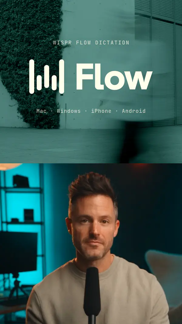 I use this app called Wispr Flow